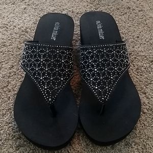 Wedge flip flops